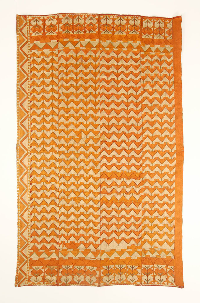 Orange and White Phulkari