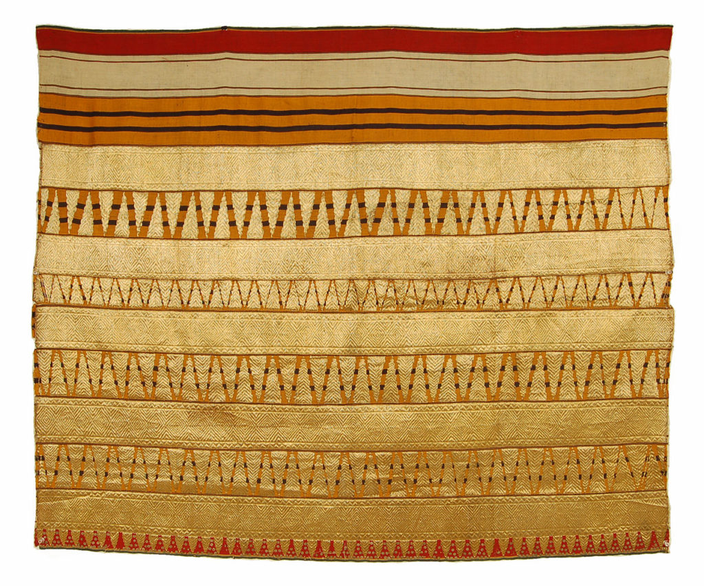 Gold Tapis Sarong with Bamboo Shoot Decoration