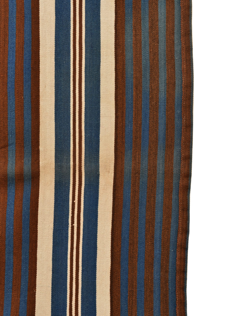Blue and Brown Striped Poncho